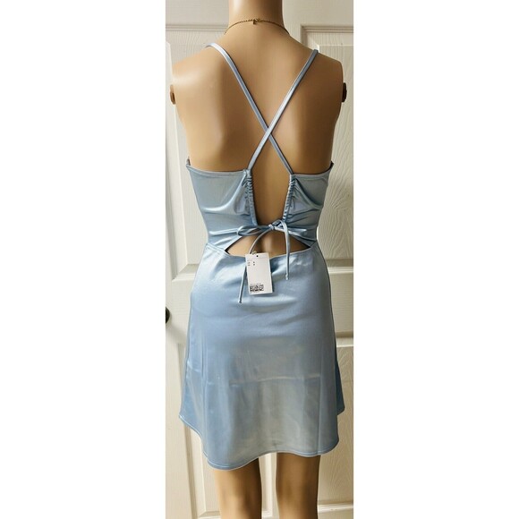 Womens H&M DIVIDED Baby Blue Slip Dress Size Small Read Description - Picture 2 of 6